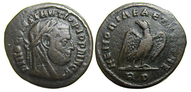Constantius Chlorus Ae4 : MEMORIAE AETERNAE : Eagle